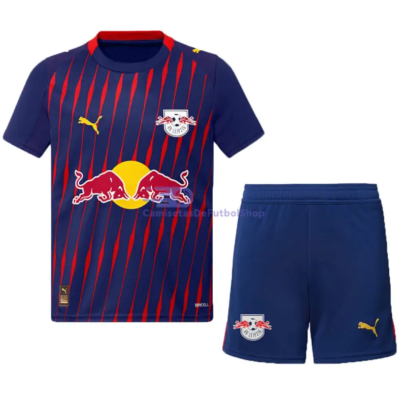 Camiseta Leipzig 2025/2026 2ª Equipación Azul Niño Kit