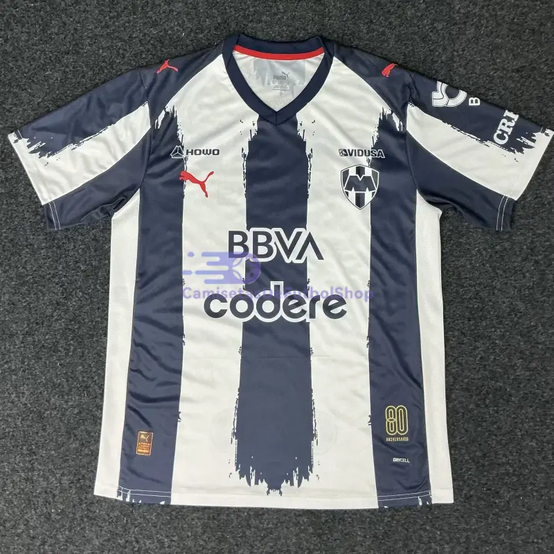 Camiseta Monterrey 2025/2026 1ª Equipación Blanco/Azul Marino