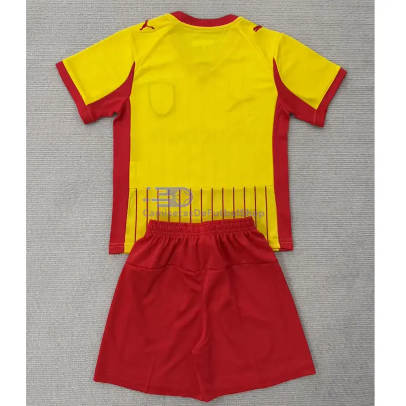 Camiseta RC Lens 2025/2026 1ª Equipación Amarillo/Rojo Niño Kit