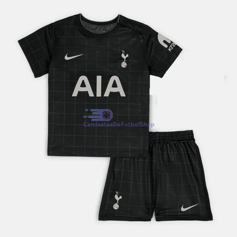 Camiseta Tottenham Hotspur 2025/2026 2ª Equipación Negro Niño Kit
