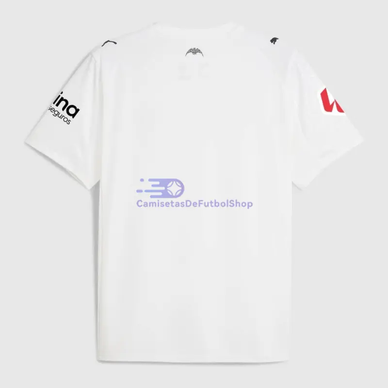 Camiseta Valencia 2025/2026 1ª Equipación Blanco con Parche La Liga