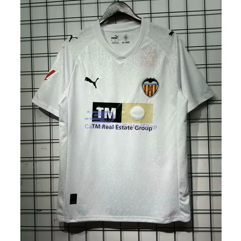 Camiseta Valencia 2025/2026 1ª Equipación Blanco con Parche La Liga