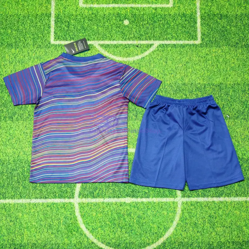 Camiseta Barcelona 2025/2026 Pre-Match Azul Niño Kit