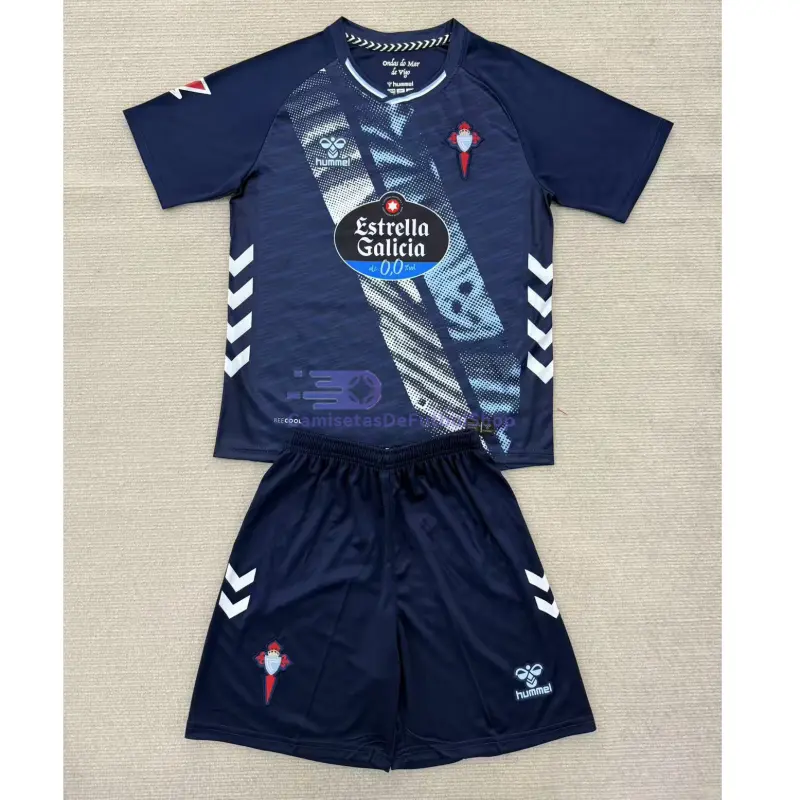 Camiseta Celta De Vigo 2025/2026 2ª Equipación Azul Marino Niño Kit con La Liga Parche