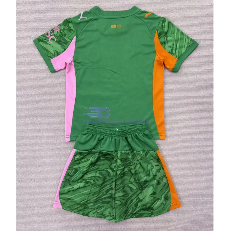 Camiseta de Portero AC Milan 2025/2026 3ª Equipación Verde Niño Kit