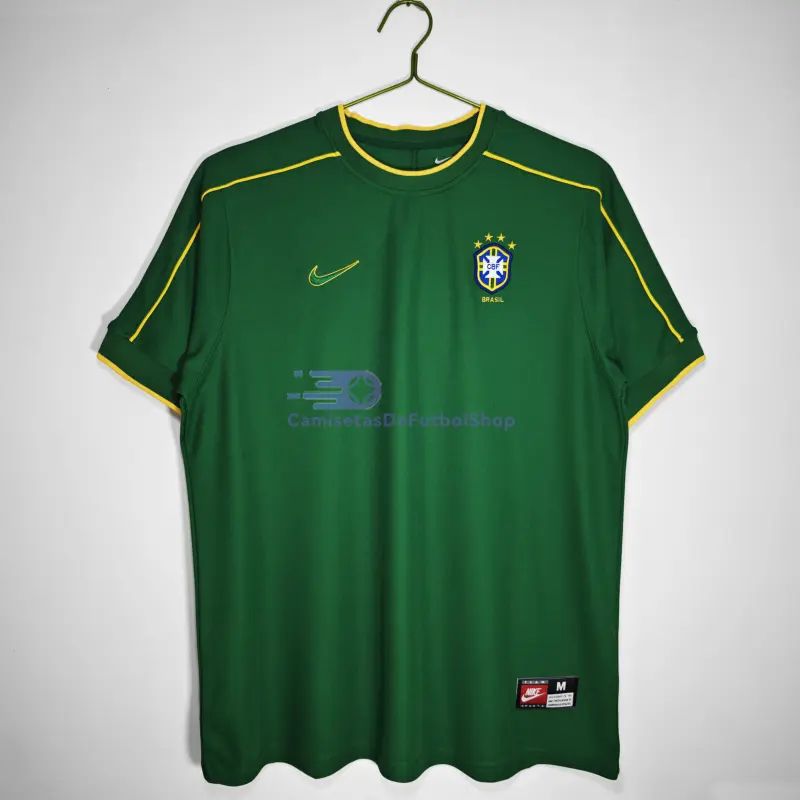 Camiseta de Portero Brasil Retro 1998 Verde