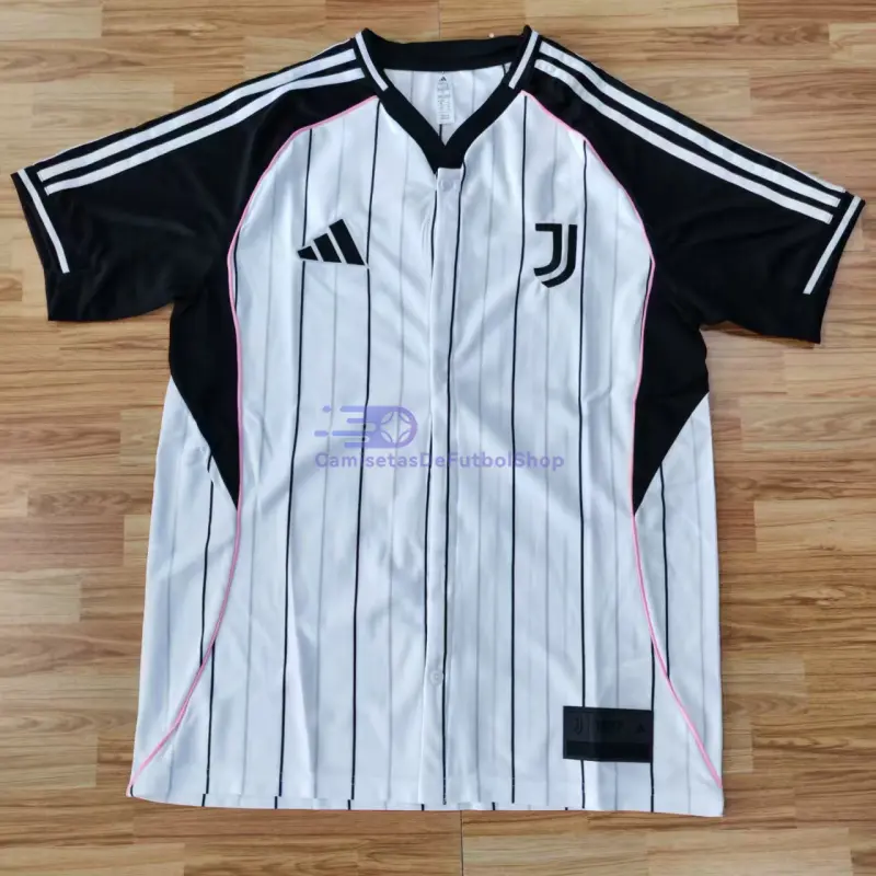 Camiseta Juventus 2025/26 Baseball Shirt Blanco/Negro