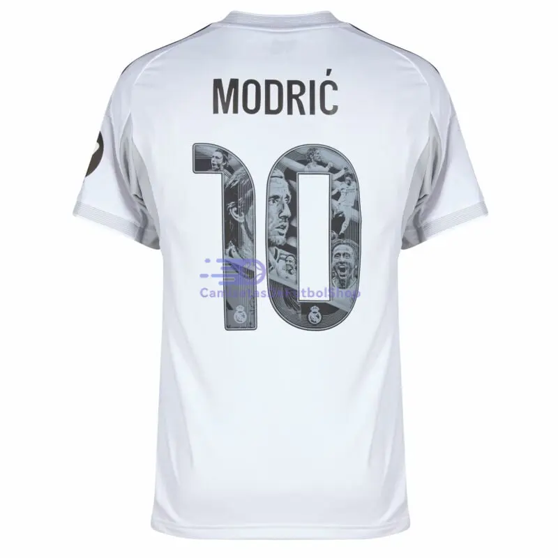 Camiseta MODRIĆ 10 Real Madrid 2025/2026 1ª Equipación Blanco con Parche HP (EDICIÓN JUGADOR)