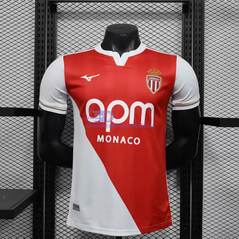 Camiseta Monaco 2025/2026 1ª Equipación Rojo/Blanco (EDICIÓN JUGADOR)