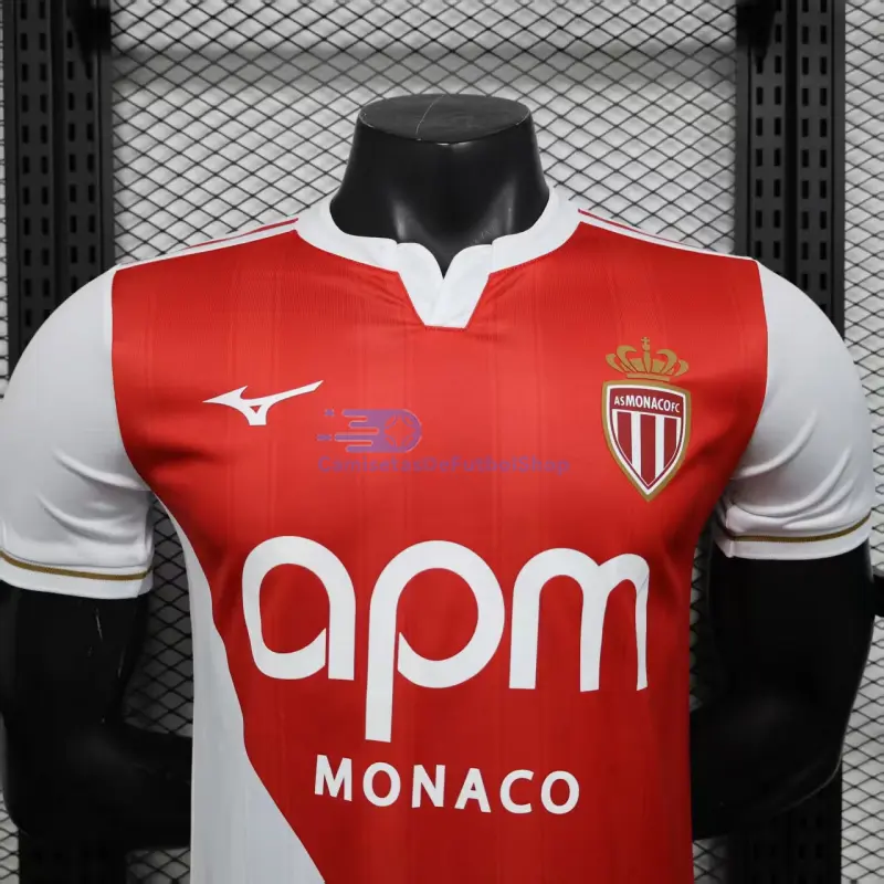 Camiseta Monaco 2025/2026 1ª Equipación Rojo/Blanco (EDICIÓN JUGADOR)