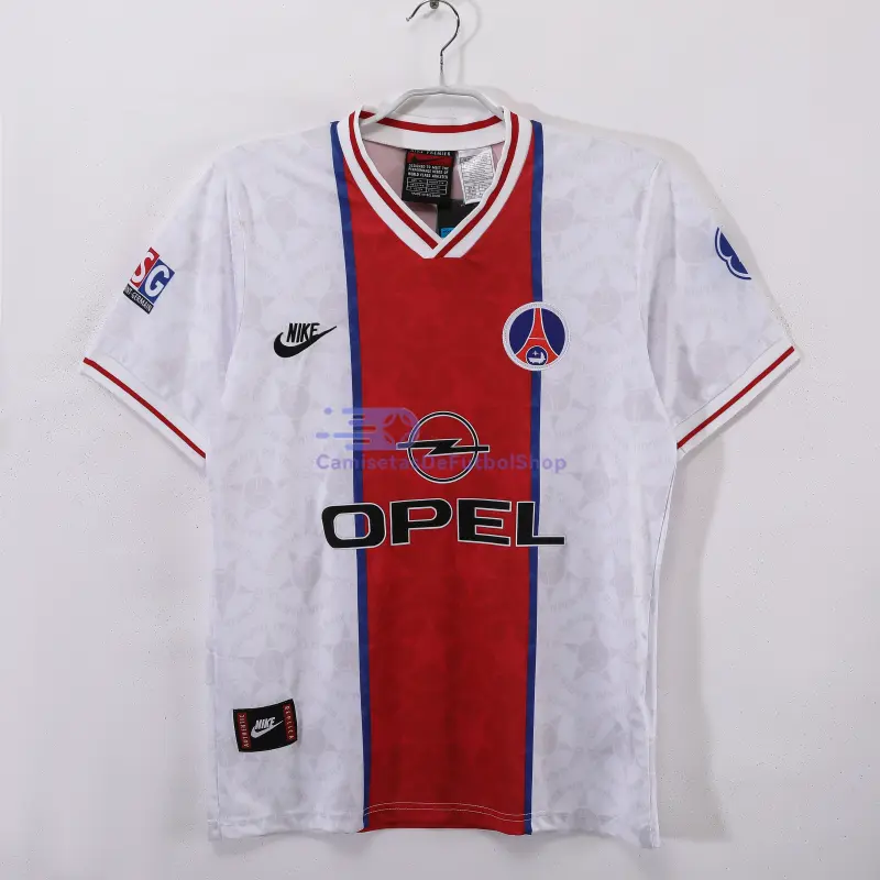 Camiseta PSG 1995/96 2ª Equipación Retro Blanco/Rojo