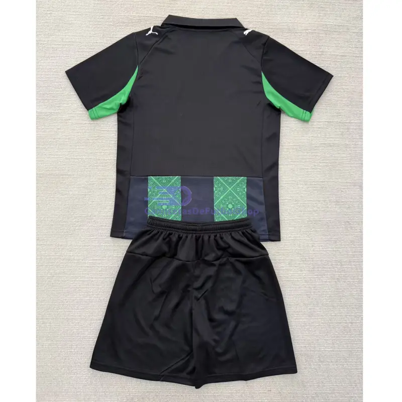 Camiseta RC Lens 2025/2026 2ª Equipación Verde/Negro Niño Kit