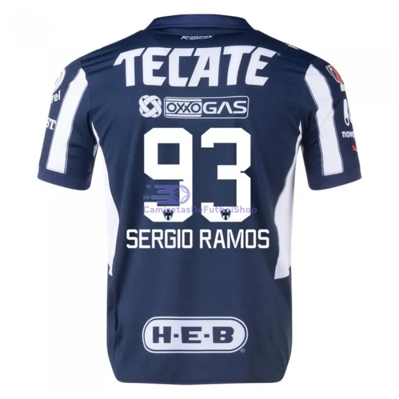 Camiseta SERGIO RAMOS 93 Monterrey 2024/2025 1ª Equipación Azul Marino/Blanco