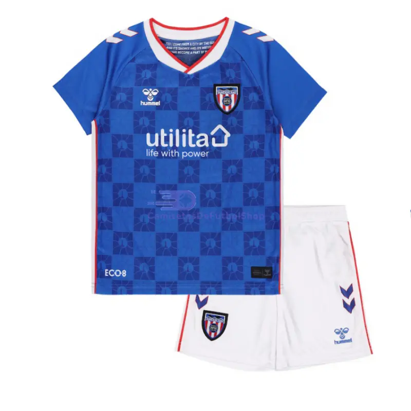 Camiseta Sunderland AFC 2025/2026 2ª Equipación Azul Niño Kit