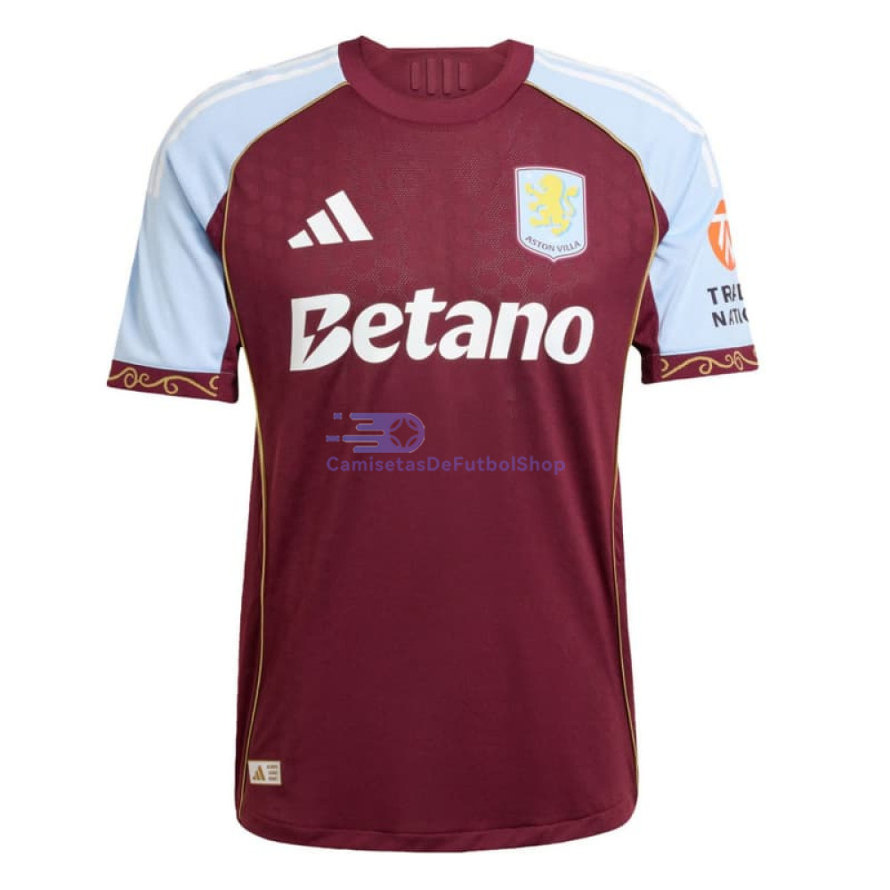 Camiseta Aston Villa 2025/2026 1ª Equipación Rojo Oscuro