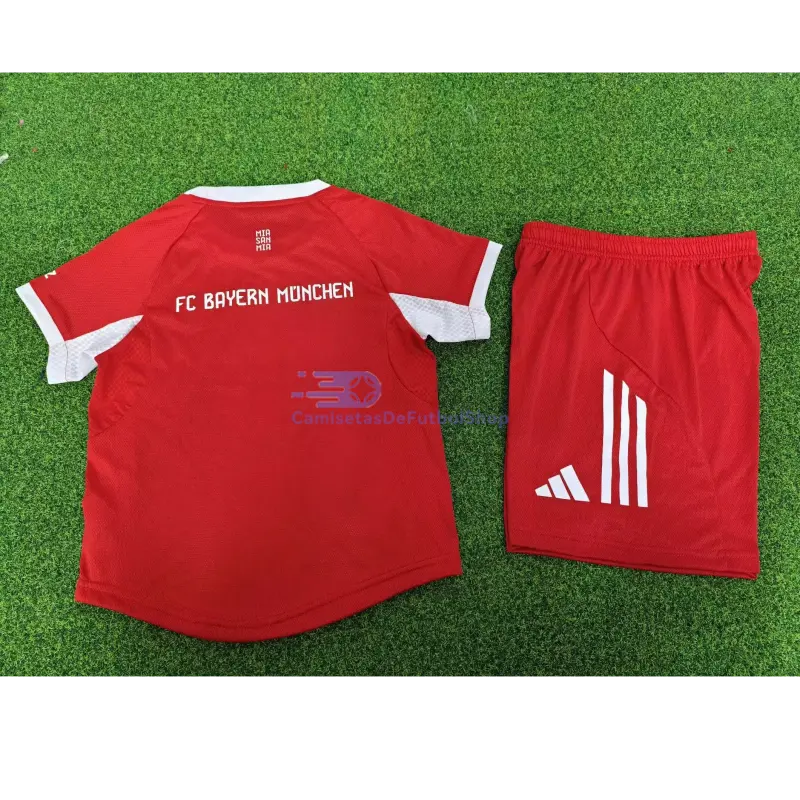 Camiseta Bayern Múnich 2025/2026 1ª Equipación Rojo Niño Kit (EDICIÓN JUGADOR)