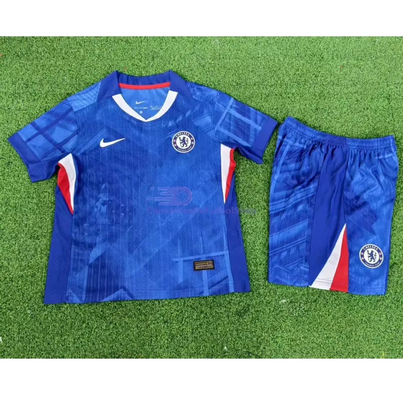 Camiseta Chelsea 2025/2026 1ª Equipación Azul Niño Kit (EDICIÓN JUGADOR)