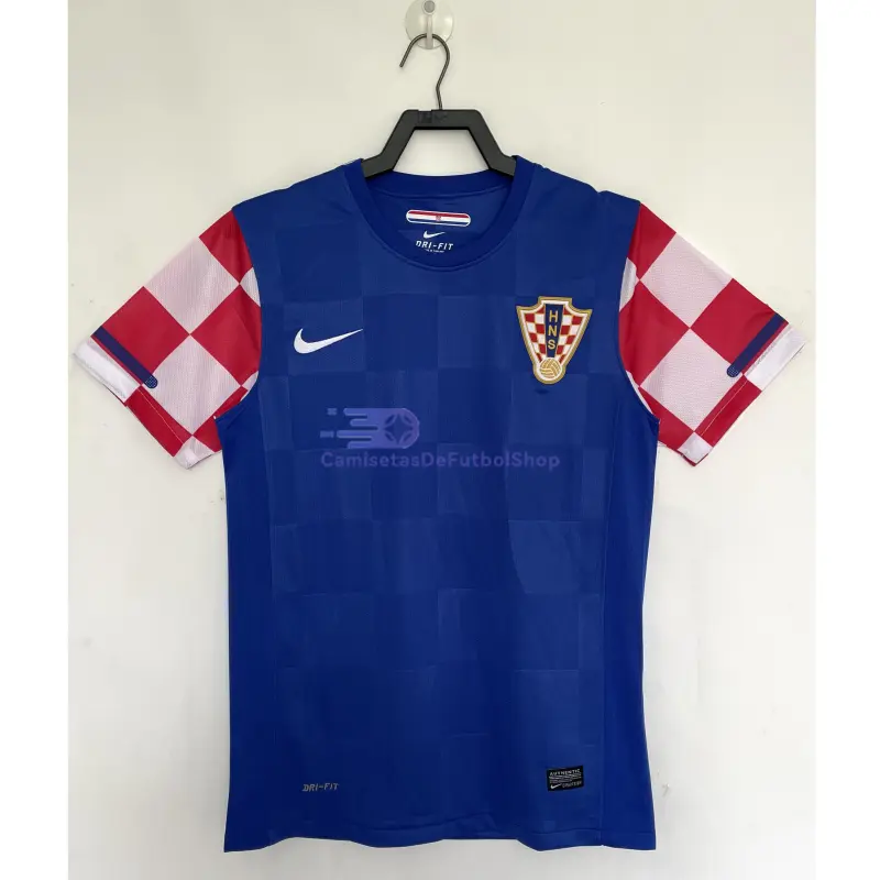 Camiseta Croacia 2010 2ª Equipación Retro Azul