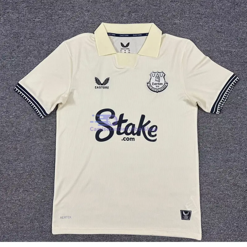 Camiseta Everton FC 2025/2026 2ª Equipación Beige