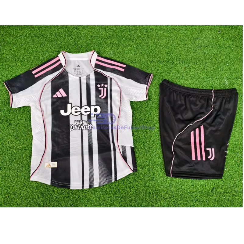 Camiseta Juventus 2025/2026 1ª Equipación Niño Kit (EDICIÓN JUGADOR)