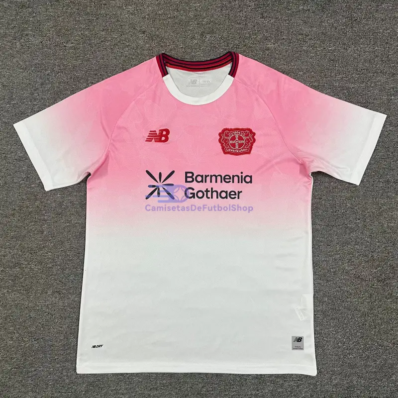 Camiseta Leverkusen 2025/2026 2ª Equipación Rosa/Blanco