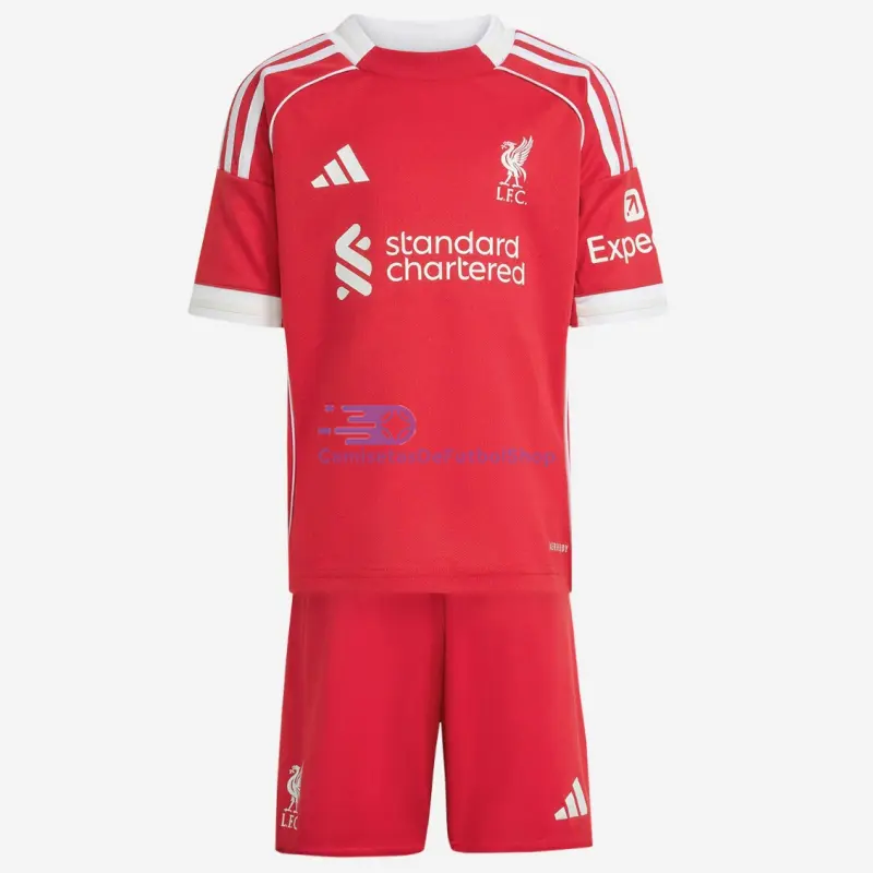 Camiseta Liverpool 2025/2026 1ª Equipación Rojo Niño Kit
