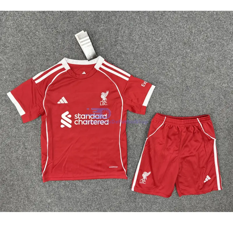 Camiseta Liverpool 2025/2026 1ª Equipación Rojo Niño Kit