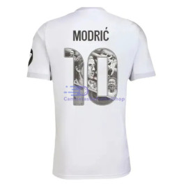 Camiseta MODRIĆ 10 Real Madrid 2025/2026 1ª Equipación Blanco Mujer con Parche HP	