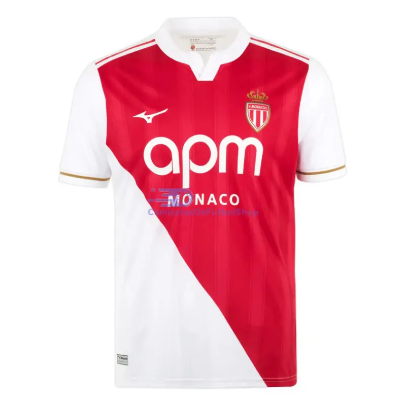 Camiseta Monaco 2025/2026 1ª Equipación Rojo/Blanco