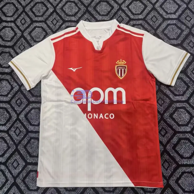 Camiseta Monaco 2025/2026 1ª Equipación Rojo/Blanco