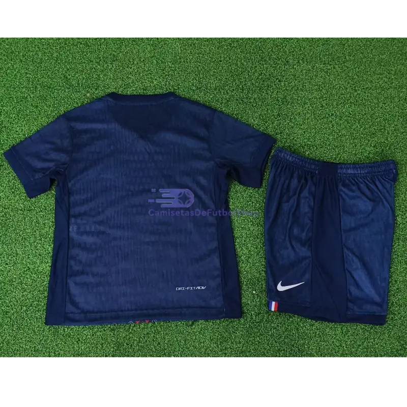 Camiseta PSG 2025/2026 1ª Equipación Azul Niño Kit (EDICIÓN JUGADOR)