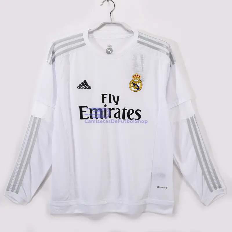Camiseta Real Madrid 2015/16 1ª Equipación Retro ML Blanco