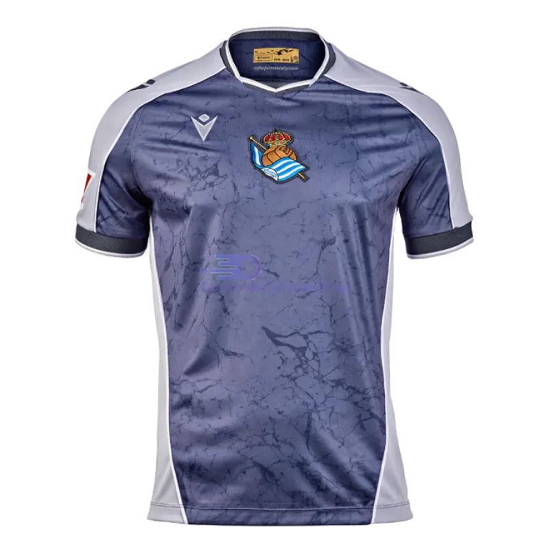 Camiseta Real Sociedad 2025/2026 2ª Equipación Azul Marino/Gris con Parche La Liga