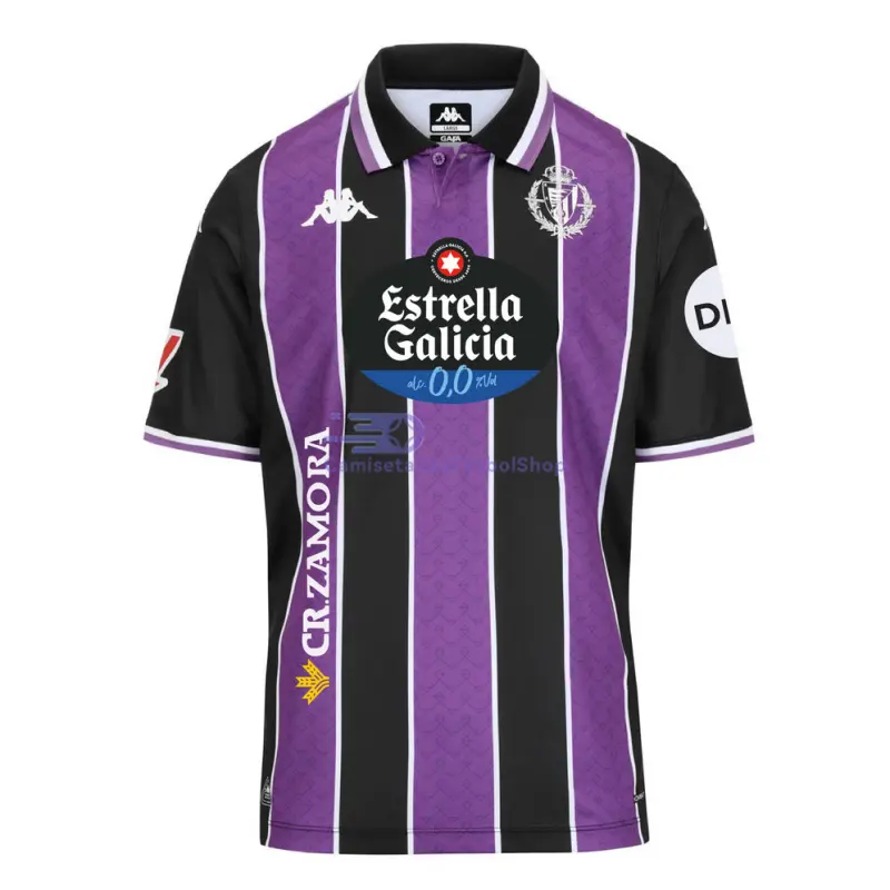 Camiseta Real Valladolid 2025/2026 2ª Equipación Morado/Negro con Parche La Liga