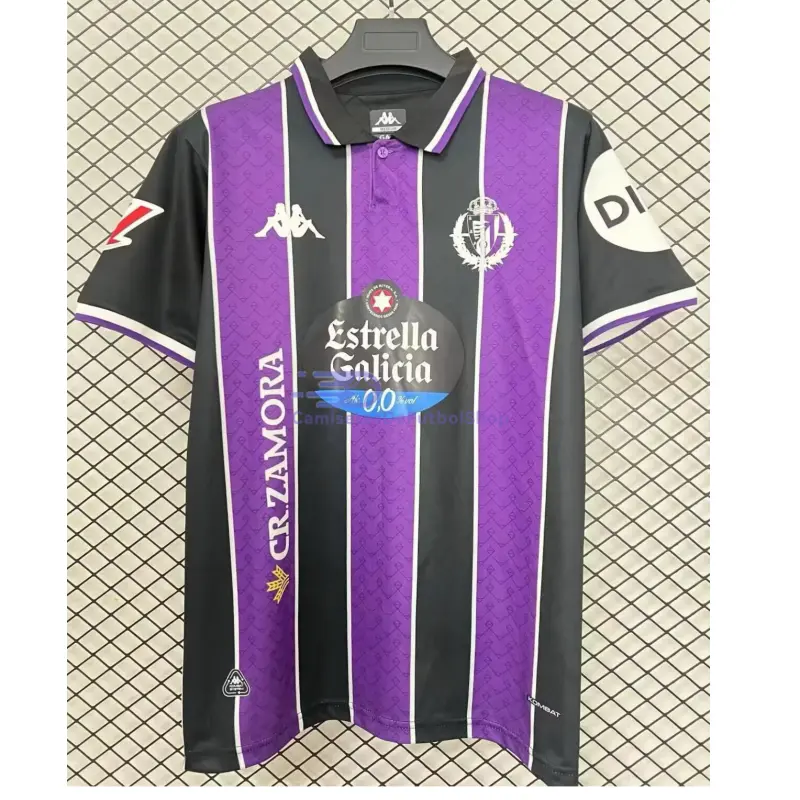 Camiseta Real Valladolid 2025/2026 2ª Equipación Morado/Negro con Parche La Liga