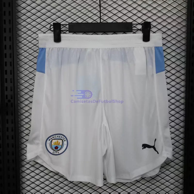Pantalón Corto Manchester City 2025/2026 1ª Equipación Blanco (EDICIÓN JUGADOR)