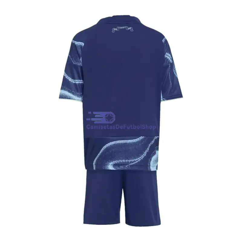 Camiseta Ajax 2025/2026 2ª Equipación Azul Niño Kit