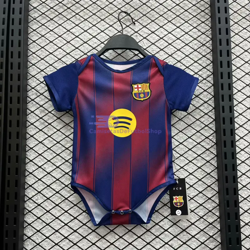 Camiseta Barcelona 2025/2026 1ª Equipación Azul/Rojo Baby