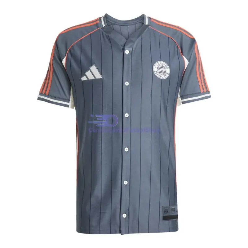 Camiseta Bayern Múnich 2025/2026 Baseball Shirt Gris