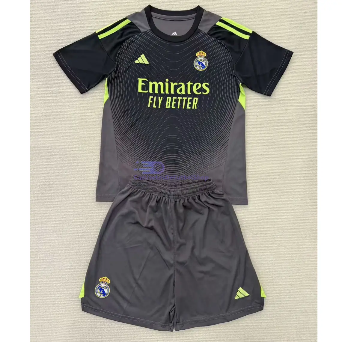 Camiseta de Portero Real Madrid 2025/2026 Negro con Parche HP
