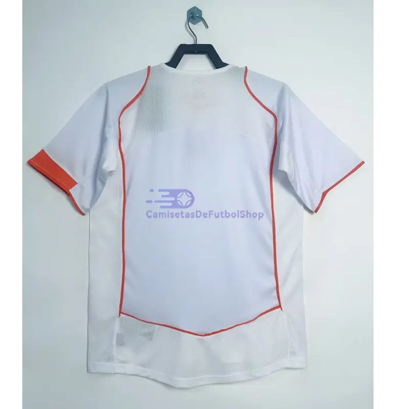 Camiseta Holanda 2004 2ª Equipación Retro Blanco
