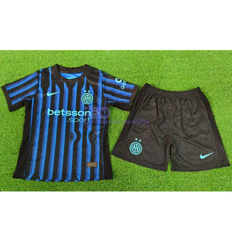 Camiseta Inter de Milan 2025/2026 1ª Equipación Azul/Negro Niño Kit (EDICIÓN JUGADOR)