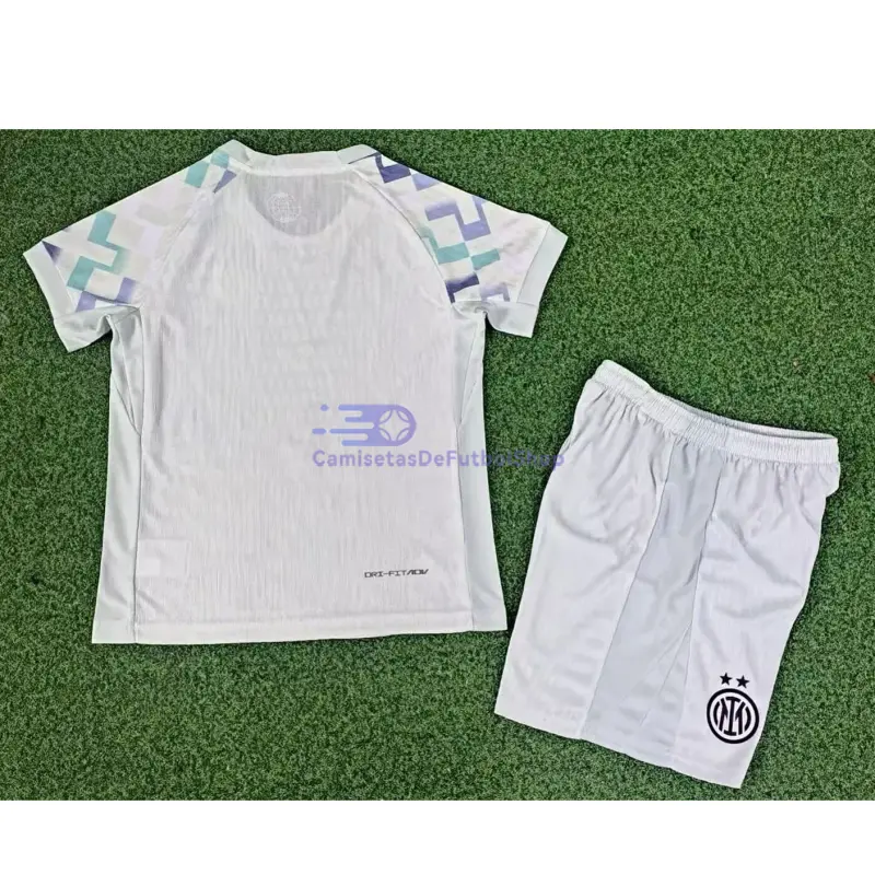 Camiseta Inter de Milan 2025/2026 2ª Equipación Blanco Niño Kit (EDICIÓN JUGADOR)