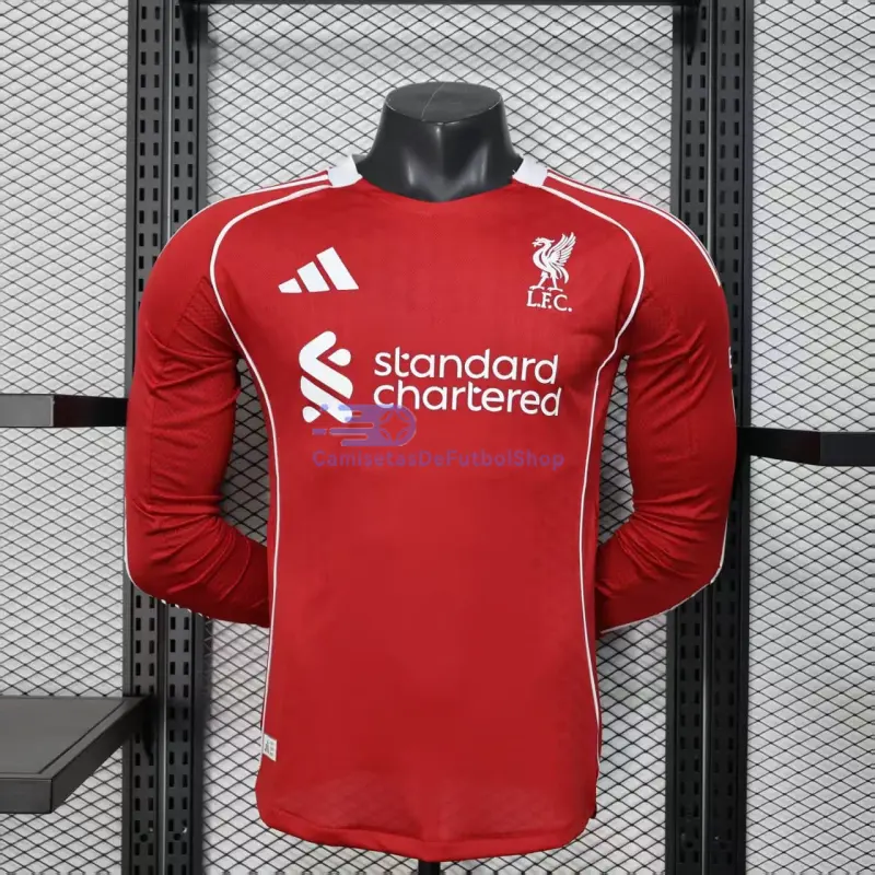 Camiseta Liverpool 2025/2026 1ª Equipación ML Rojo (EDICIÓN JUGADOR)