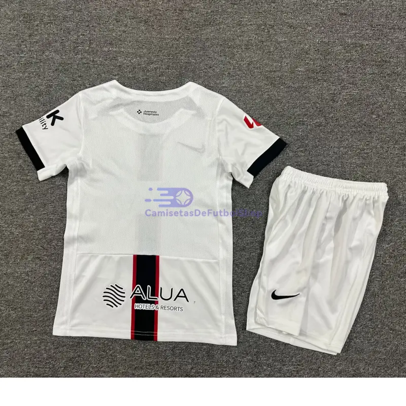 Camiseta RCD Mallorca 2025/2026 2ª Equipación Blanco Niño Kit con Parche La Liga
