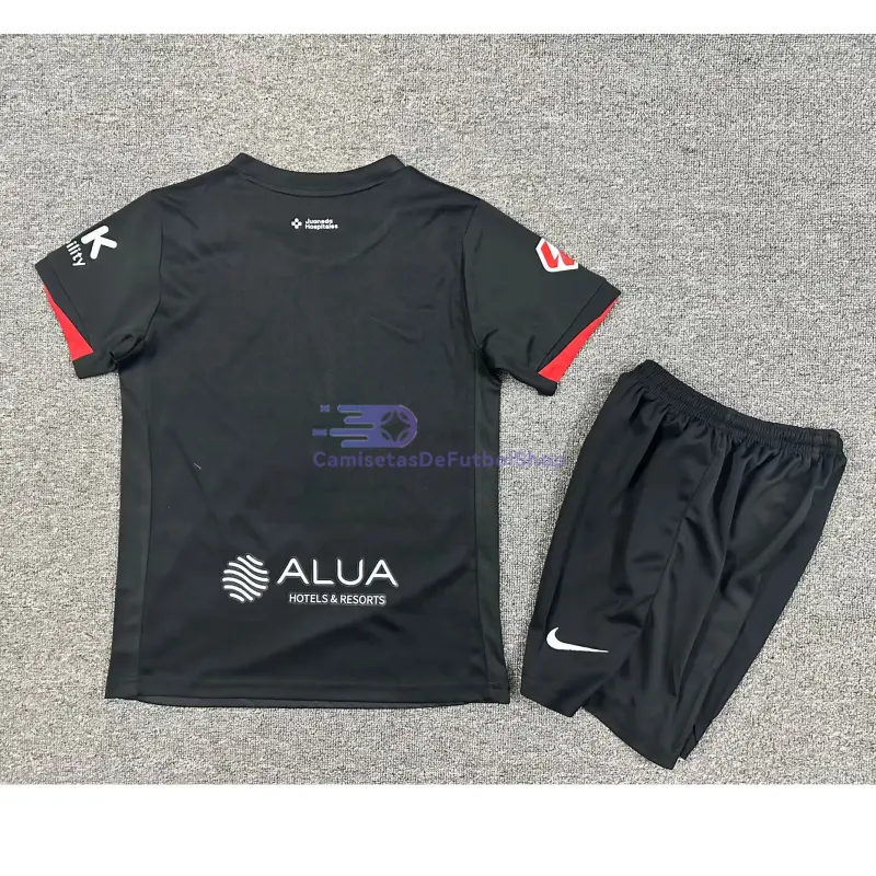 Camiseta RCD Mallorca 2025/2026 3ª Equipación Negro Niño Kit con Parche La Liga