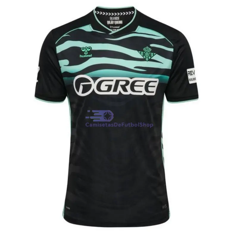 Camiseta Real Betis 2025/2026 3ª Equipación Negro con Parche La Liga