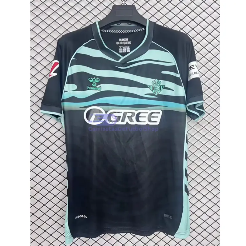 Camiseta Real Betis 2025/2026 3ª Equipación Negro con Parche La Liga