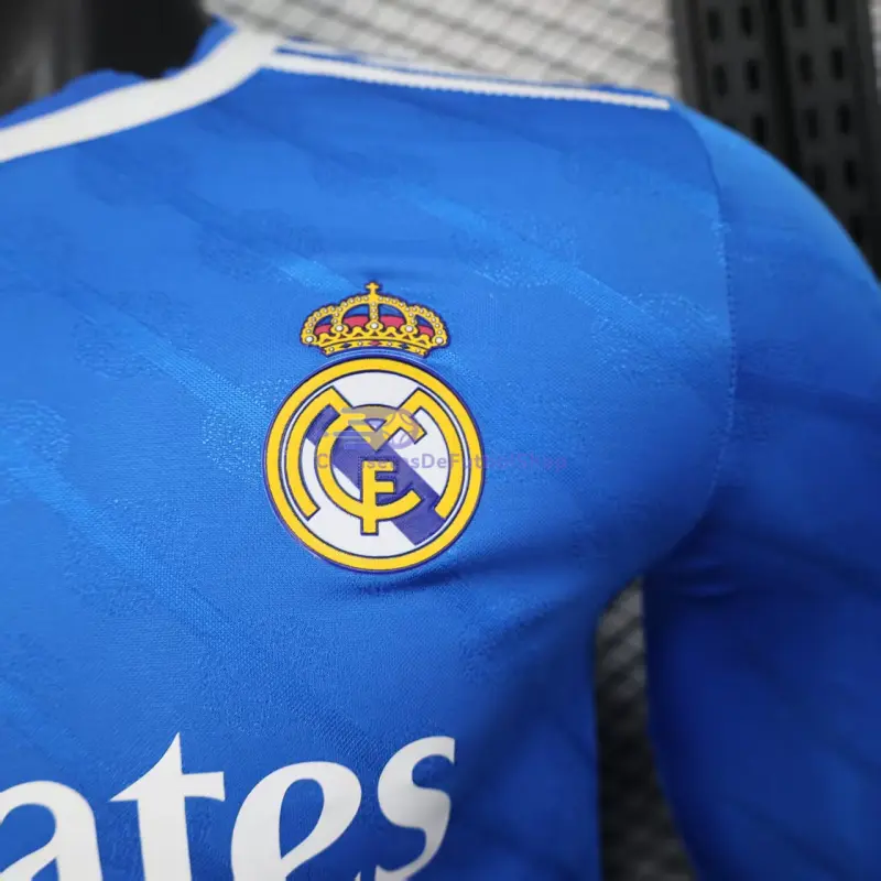 Camiseta Real Madrid 2025/2026 3ª Equipación ML Azul con Parche HP (EDICIÓN JUGADOR)