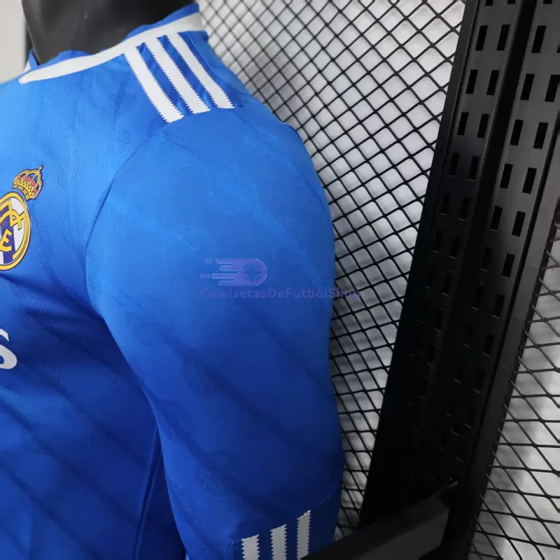 Camiseta Real Madrid 2025/2026 3ª Equipación ML Azul con Parche HP (EDICIÓN JUGADOR)